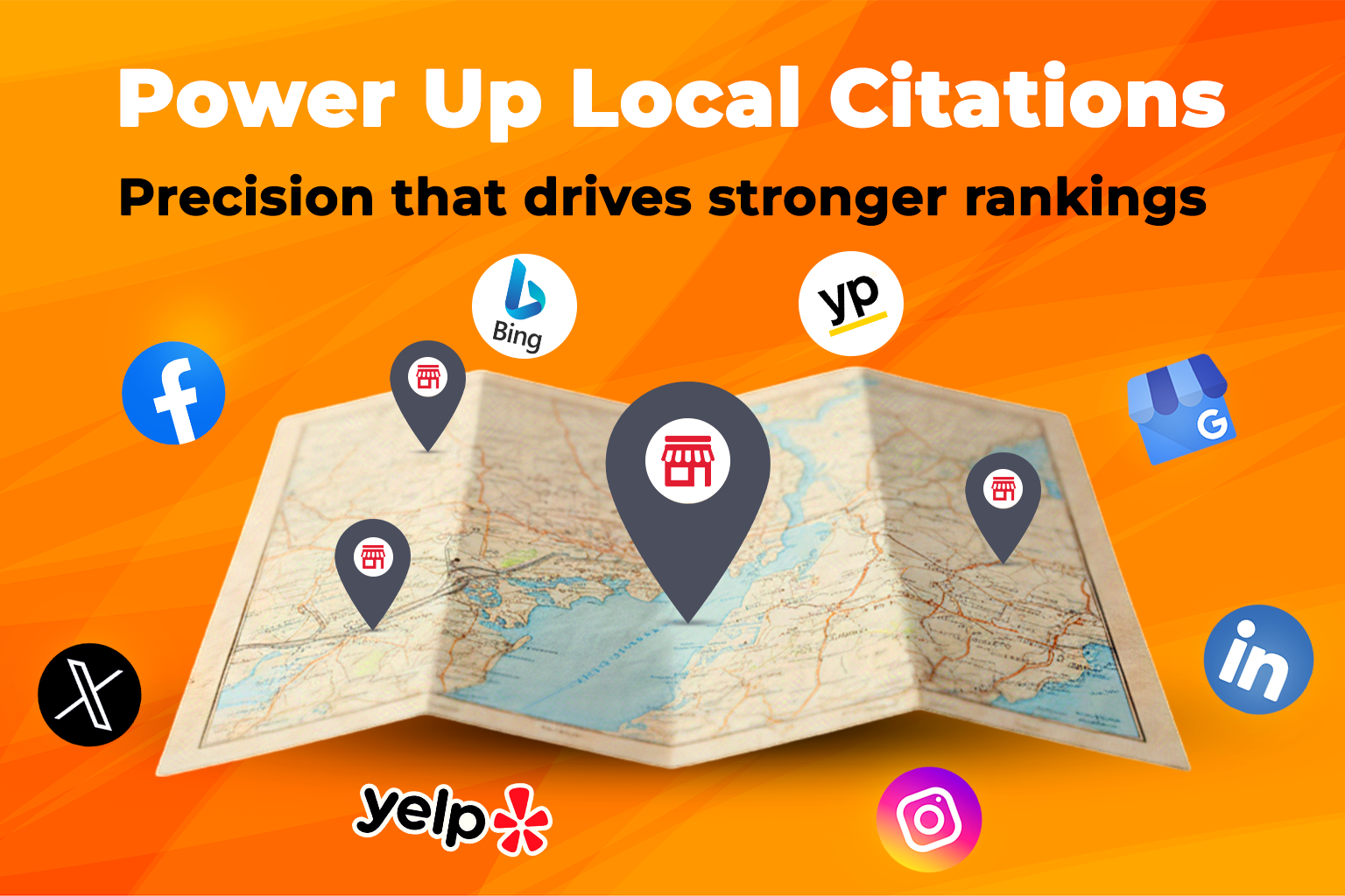 Business listings showing consistent name, address, and phone information, illustrating a Local Citation.