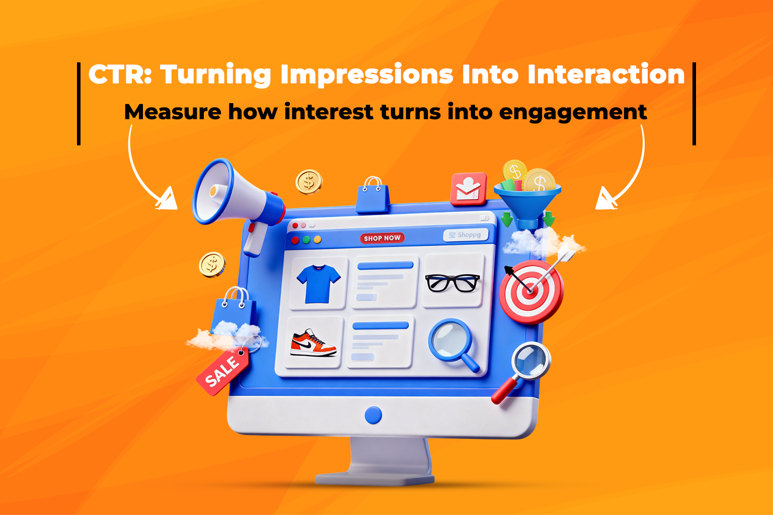 Paid advertising dashboard showing click-through rate (CTR) performance metrics