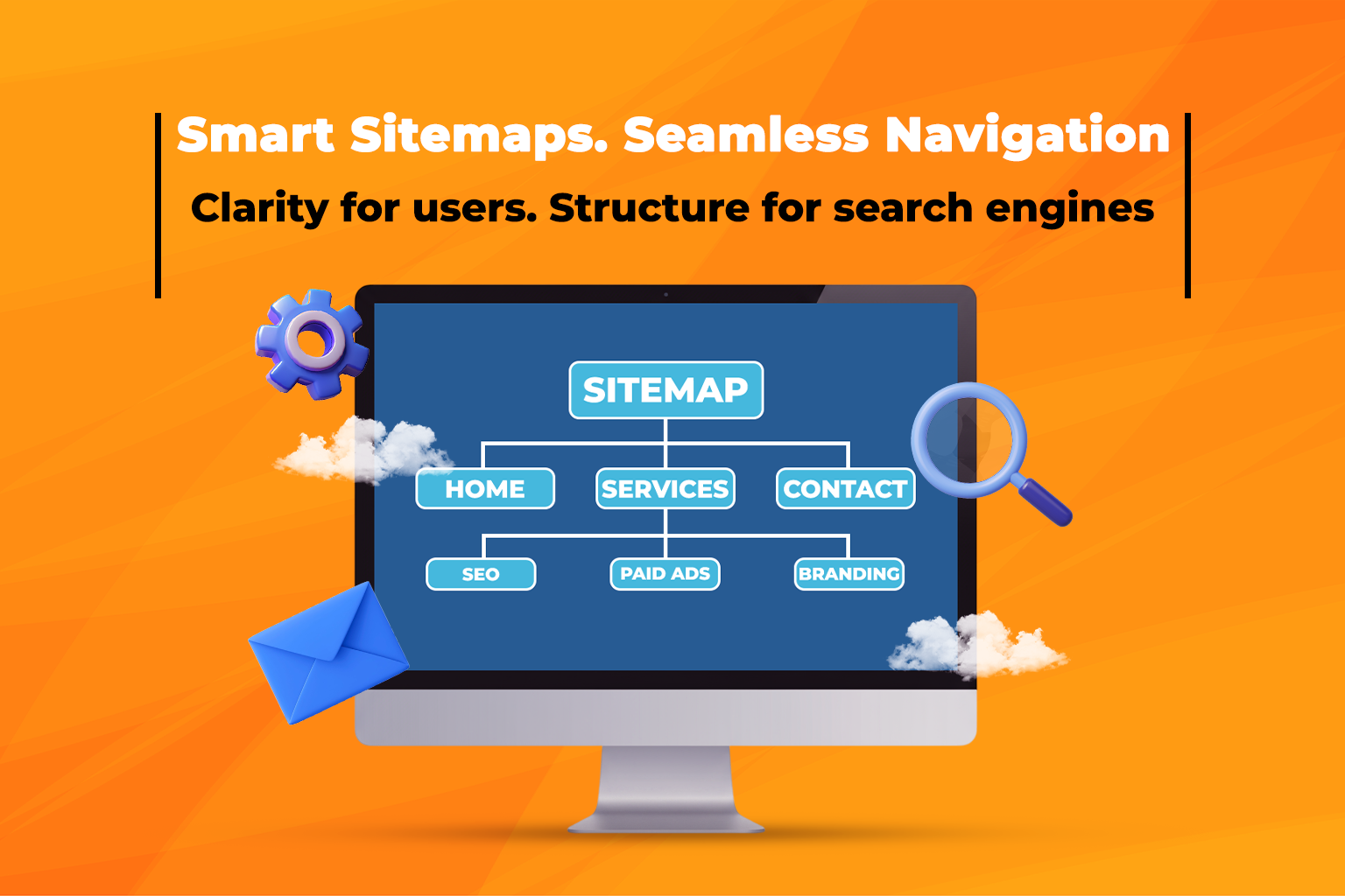 Website sitemap diagram showing page hierarchy and structure