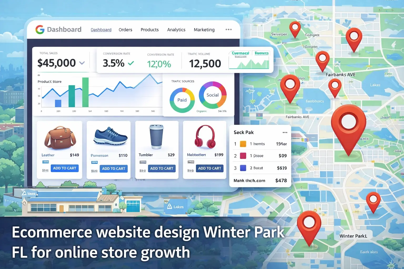 Ecommerce website design Winter Park FL for online store growth