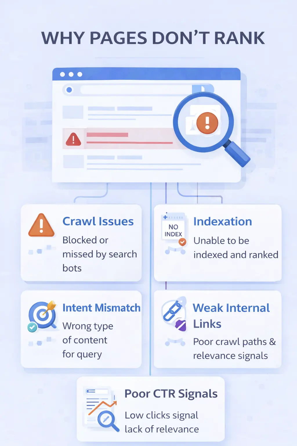 seo casselberry infographic illustrating impressions turning into clicks and leads