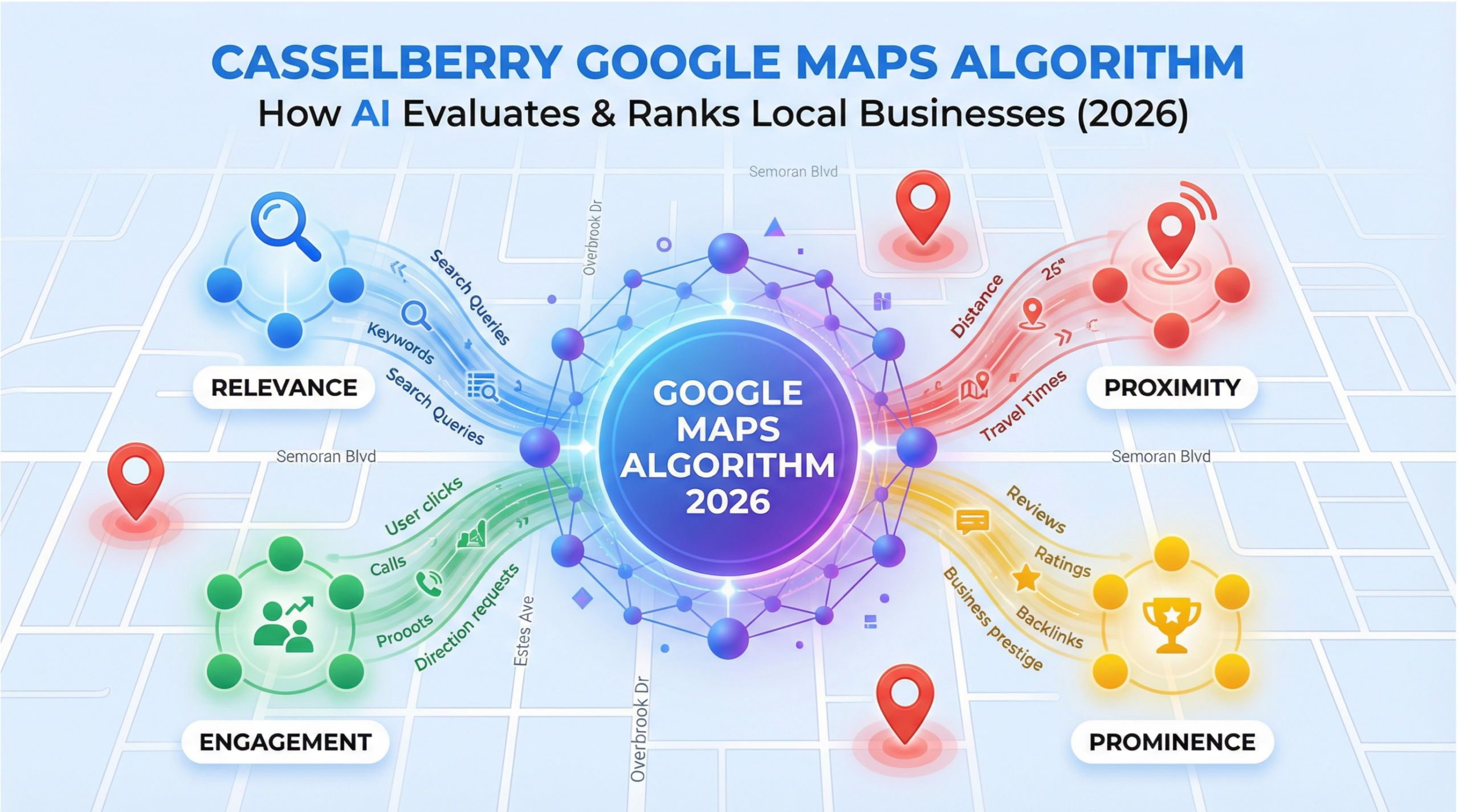Casselberry Google Maps algorithm explained with ranking signals in 2026