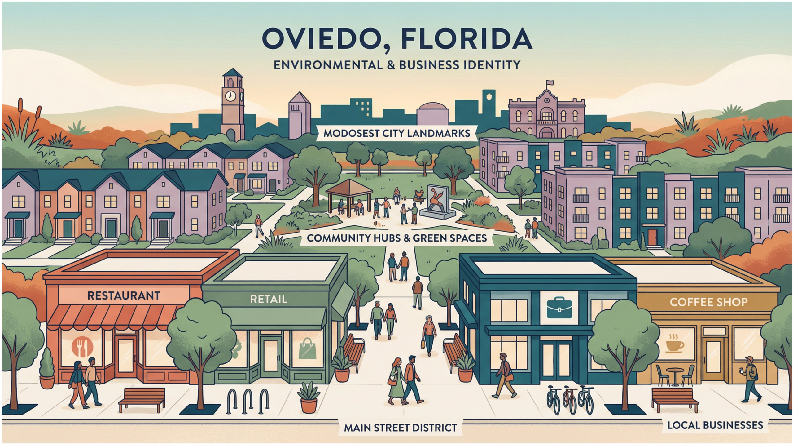 Oviedo Florida local businesses represented across the city landscape in 2026