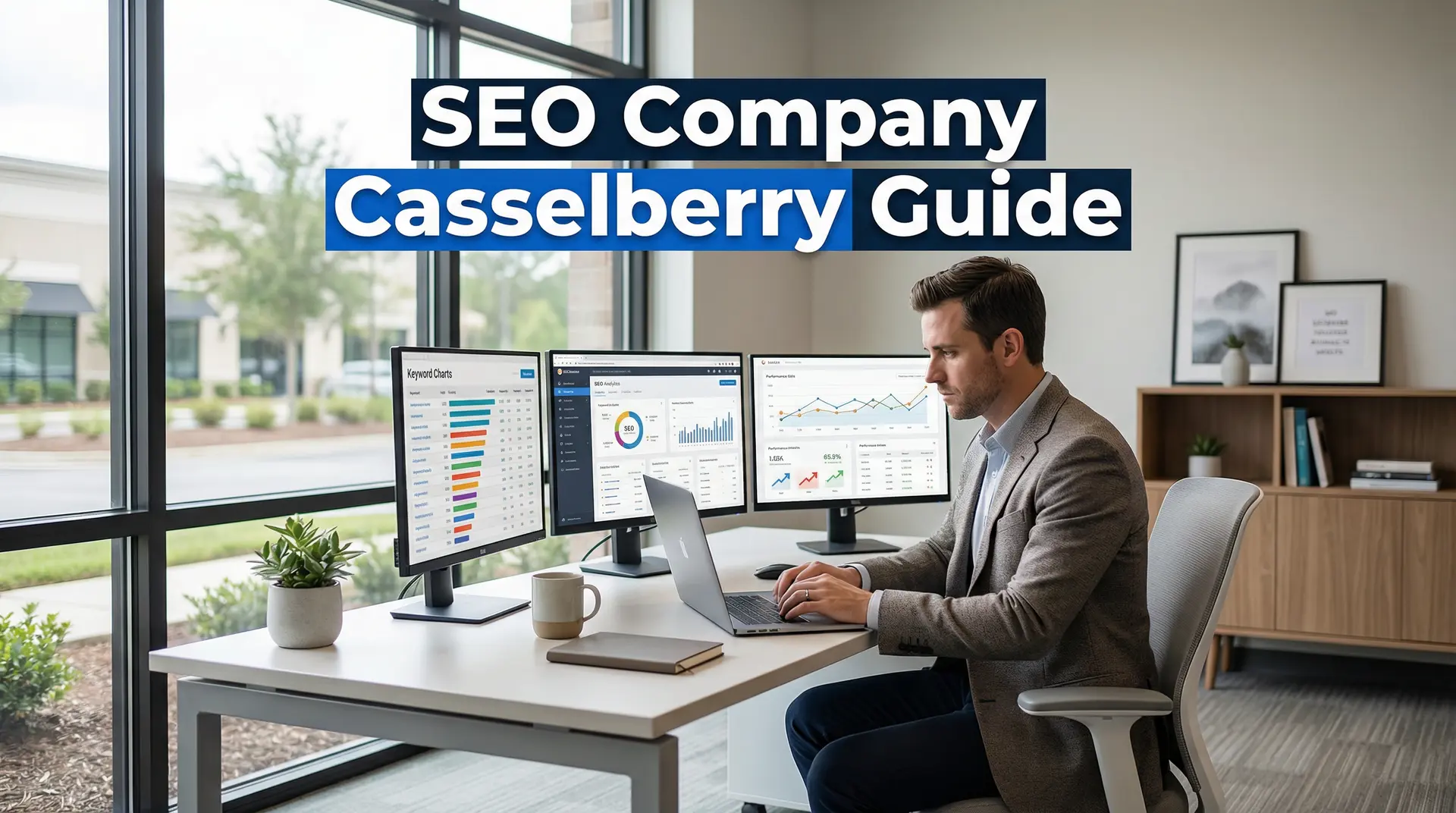 Professional male SEO consultant working on SEO strategy for Casselberry businesses